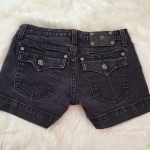 (Bubble butt) Miss Me Size 28 Black Jean Shorts